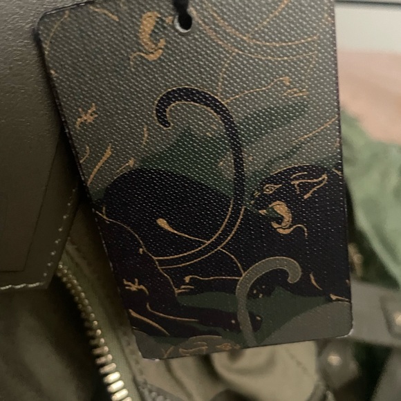 Valentino Garavani Unisex Tiger Studs Backpack In Green - Picture 12 of 14